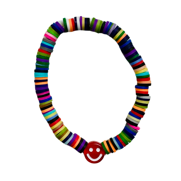 Hippie Vibes Bracelet w/ Red Smiley