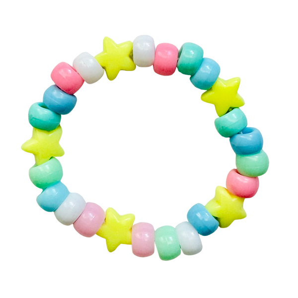 Pastel Kandi Bracelet w/ Yellow Stars