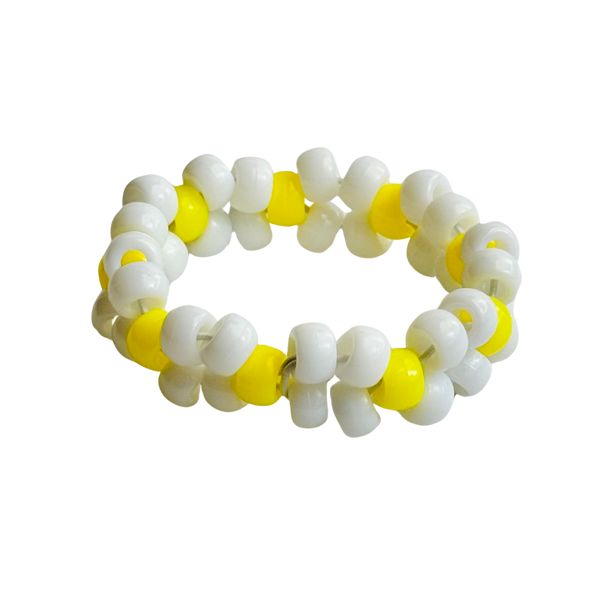 White Flower Kandi Bracelet