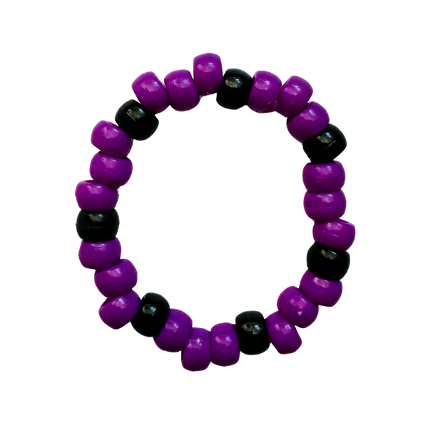 Purple and Black Kandi Bracelet