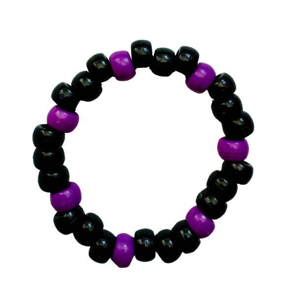 Black and Purple Kandi Bracelet