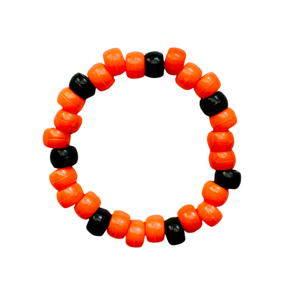 Orange and Black Kandi Bracelet