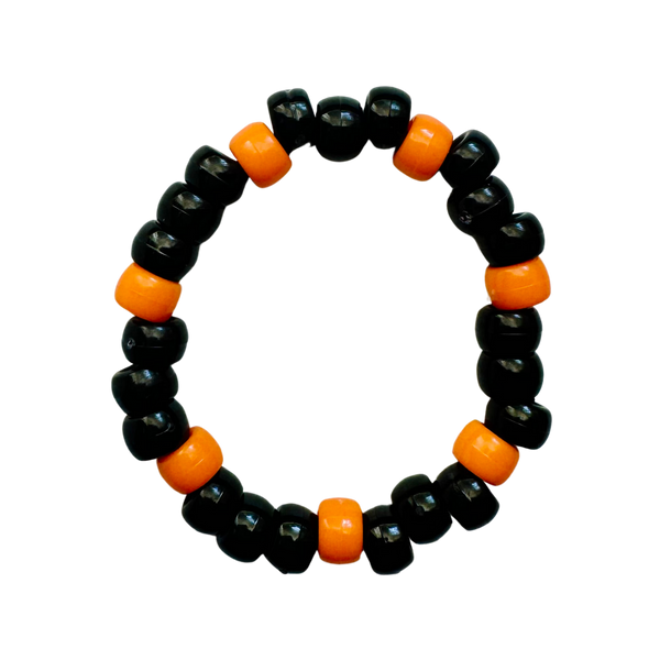 Black and Orange Kandi Bracelet