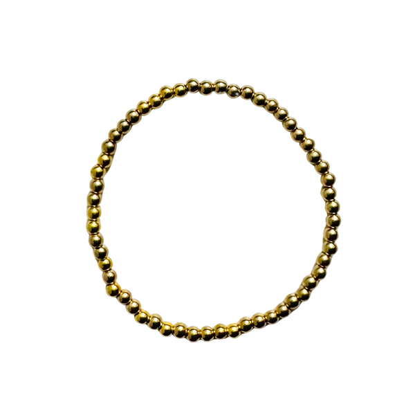 Gold Ball Beaded Bracelet (4mm)