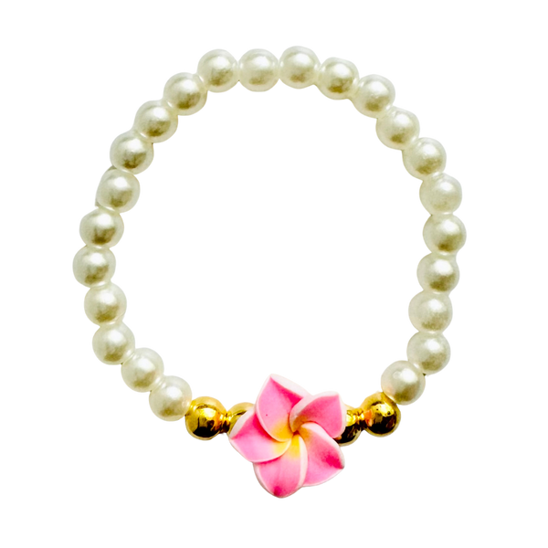 Light Pink Flower Pearl Bracelet