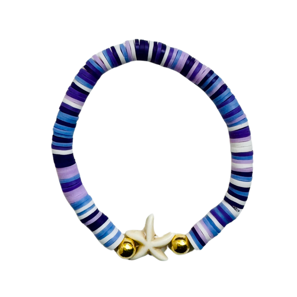 Purple Bracelet w/ Starfish Charm