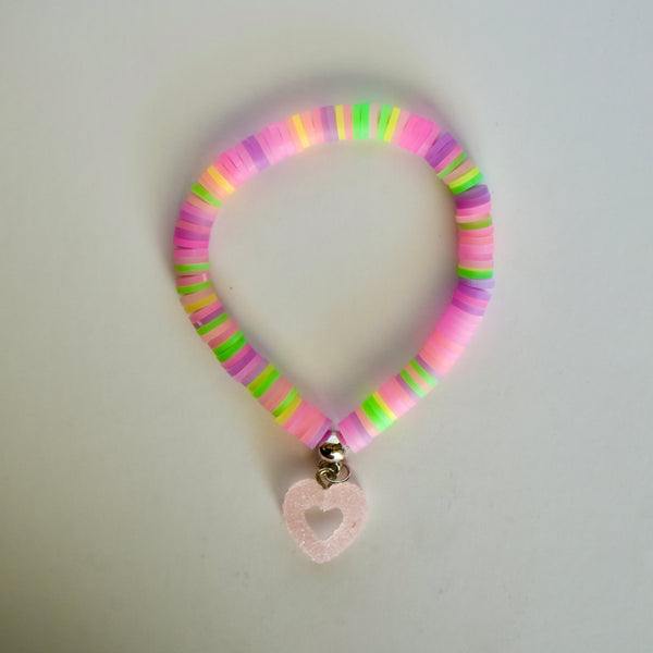 Heart-shaped Candy Bracelet (Pink)