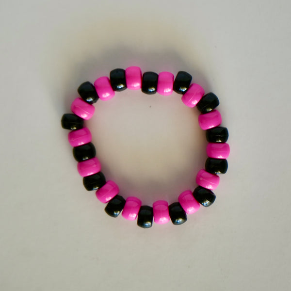 Black and Pink Kandi Bracelet