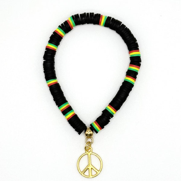 Rasta Vibes Peace Bracelet