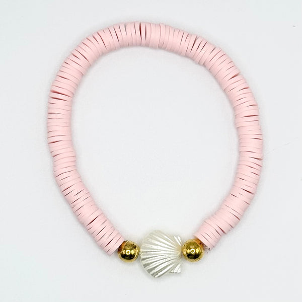 Scallop Shell Bracelet (Light Pink)