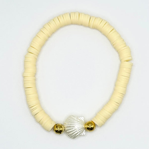 Scallop Shell Bracelet (Light Yellow)