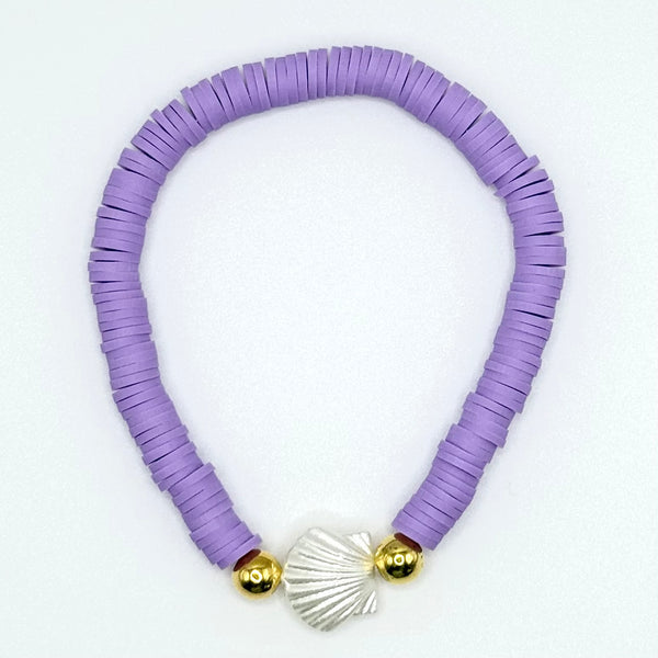 Scallop Shell Bracelet (Light Purple)