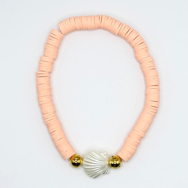 Scallop Shell Bracelet (Peach)