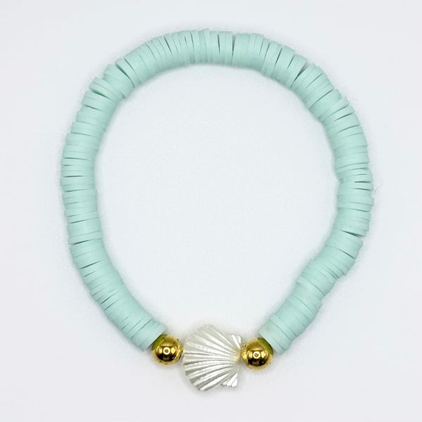 Scallop Shell Bracelet (Light Green)