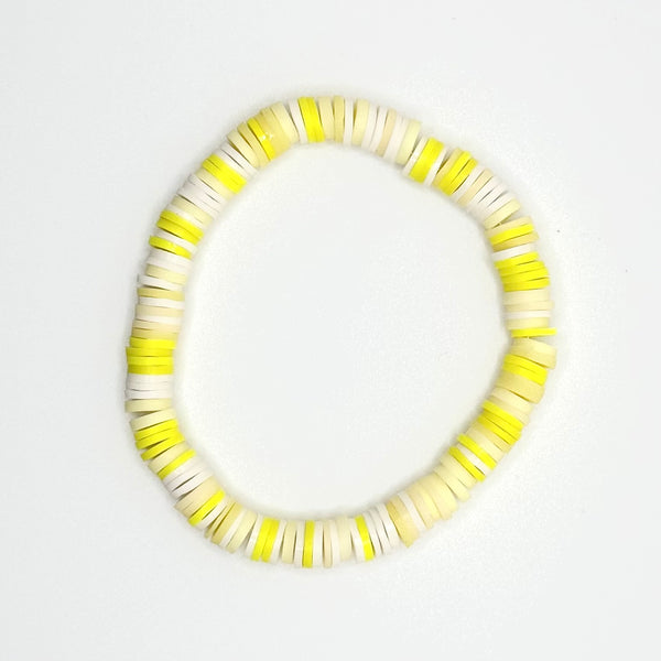 Clay Bead Bracelet (Neon Yellow Mix)