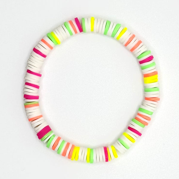 Clay Bead Bracelet (Neon Mix)