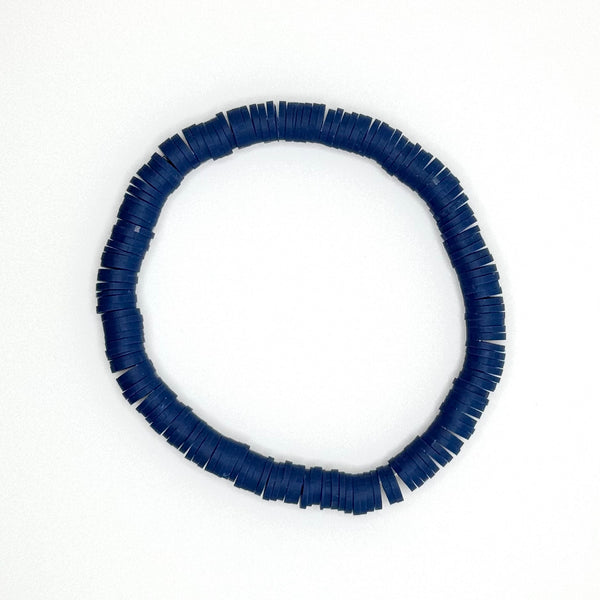 Clay Bead Bracelet (Navy Blue)