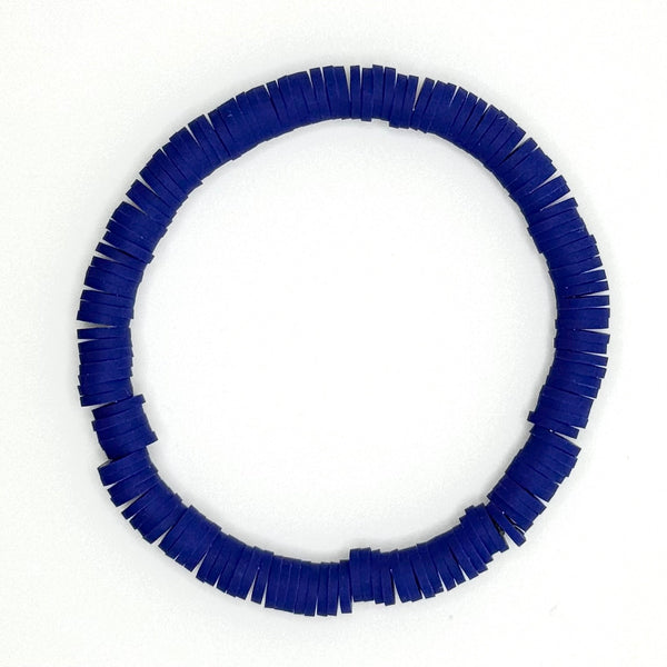 Clay Bead Bracelet (Indigo Blue)