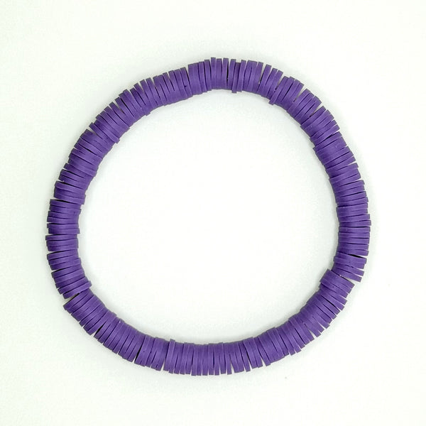 Clay Bead Bracelet (Soft Purple)