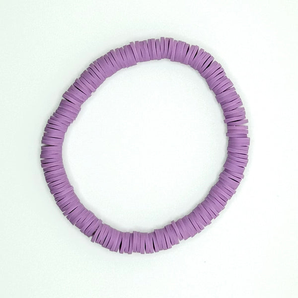 Clay Bead Bracelet (Lilac Purple)