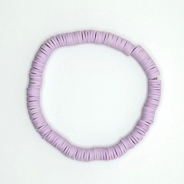 Clay Bead Bracelet (Pink Purple)