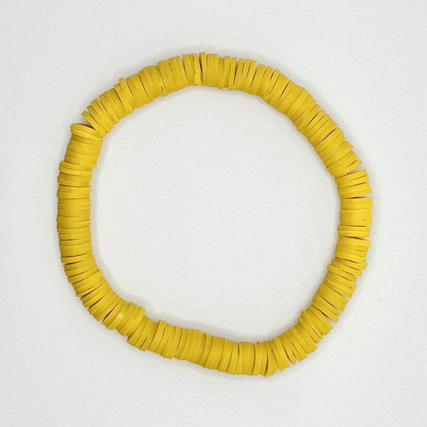 Clay Bead Bracelet (Mustard Yellow)