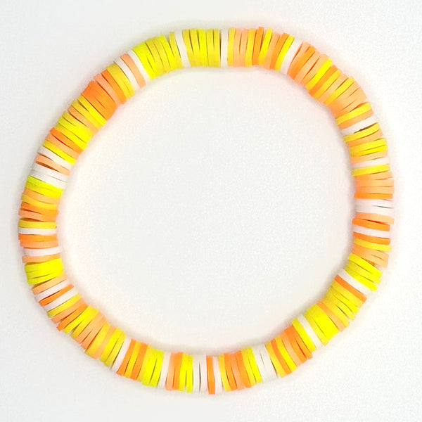 Clay Bead Bracelet (Yellow and Orange Mix)