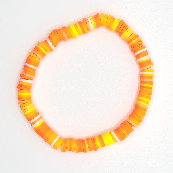 Clay Bead Bracelet (Orange and Yellow Mix)