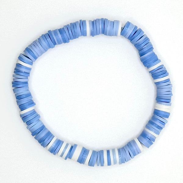 Clay Bead Bracelet (Cornflower Blue Mix)