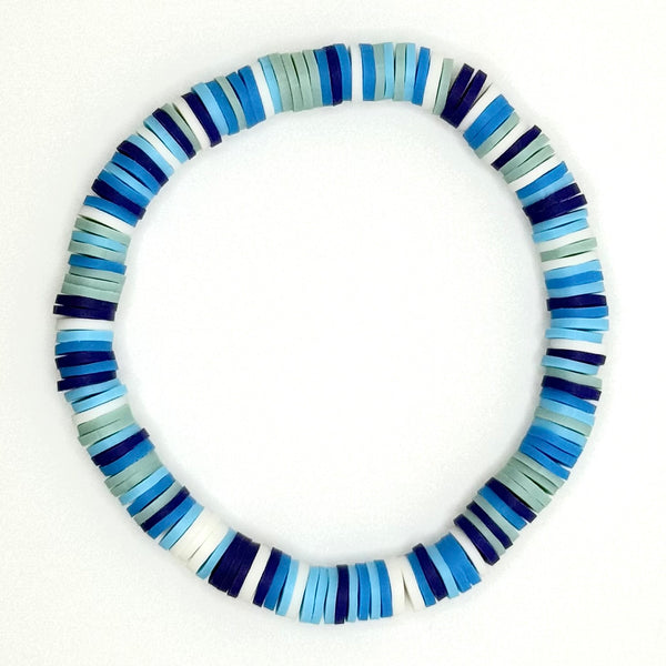 Clay Bead Bracelet (Blue Mix)